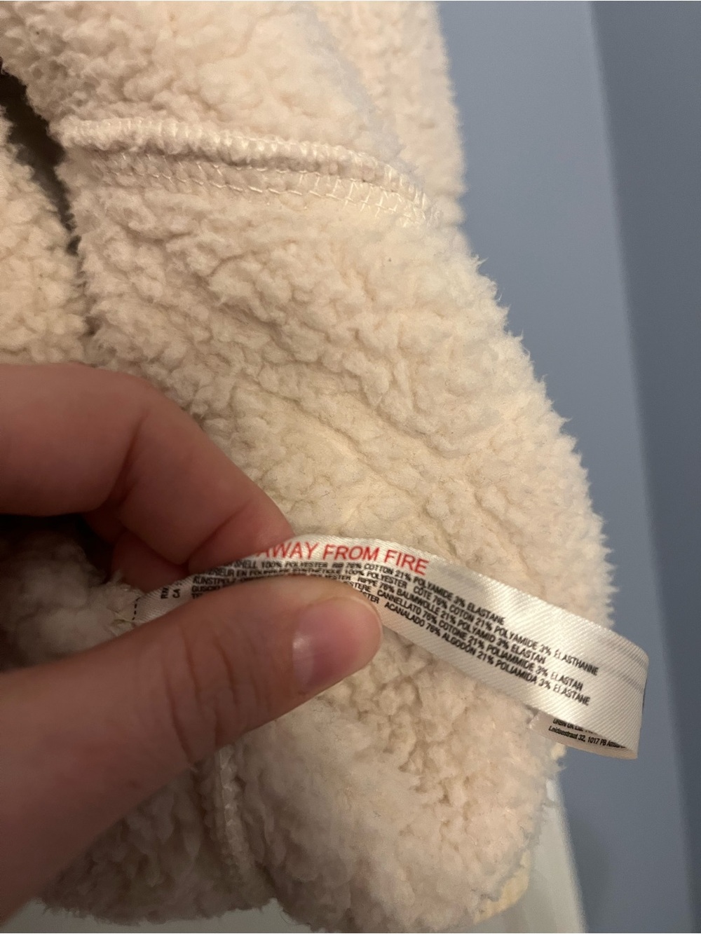 Free People FP Movement Outward Bounds Fleece Cream White Bomber Zip Up L - Picture 5 of 7